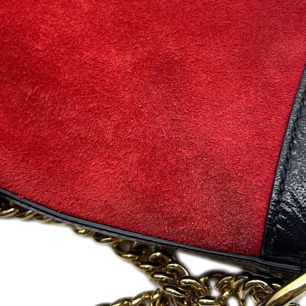 GUCCI Dionysus ChainShoulder Red/Black499622 Suede leather