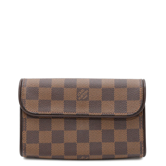 LOUIS VUITTON Pochette Florentine BrownN51856 Damier Ebene Canvas