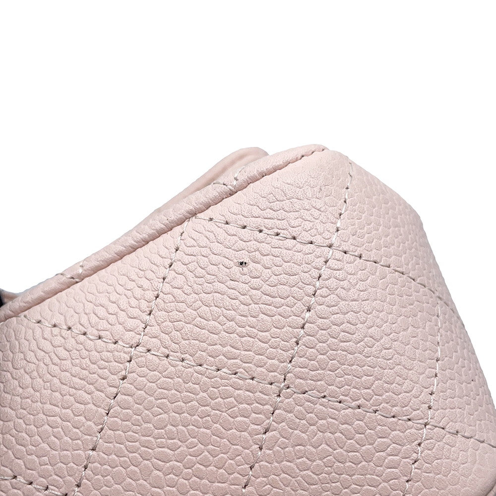 CHANEL Mini Matelasse Single Flap ChainShoulder Bag PinkA69900 Caviar Leather Size 20