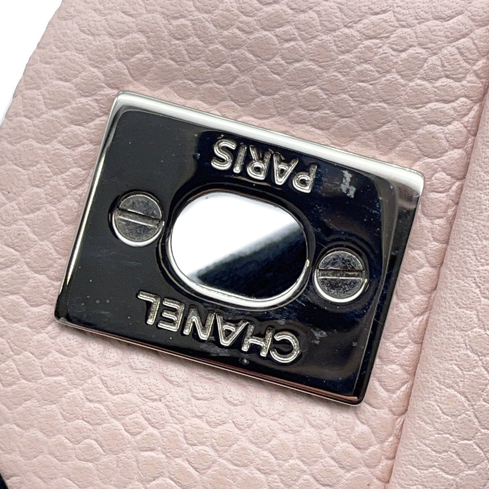 CHANEL Mini Matelasse Single Flap ChainShoulder Bag PinkA69900 Caviar Leather Size 20