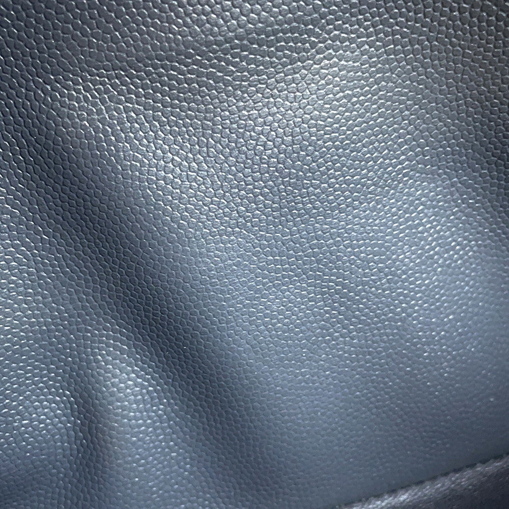 CHANEL Jumbo Matelasse W Flap ChainShoulder Bag GrayA58600 Caviar Leather Size 30