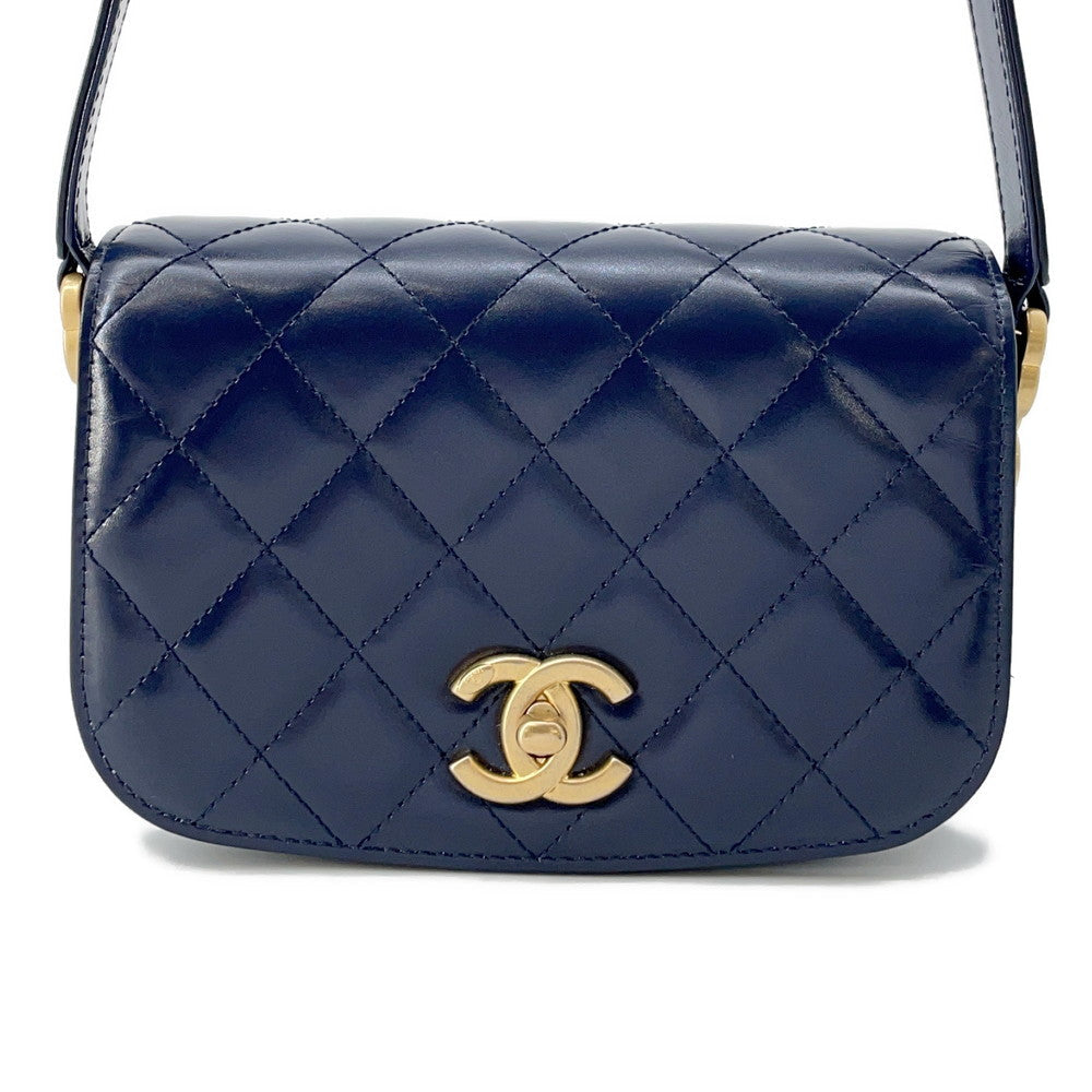 CHANEL Matelasse Full Flap Shoulder Bag BlueAS3402 Calf Leather
