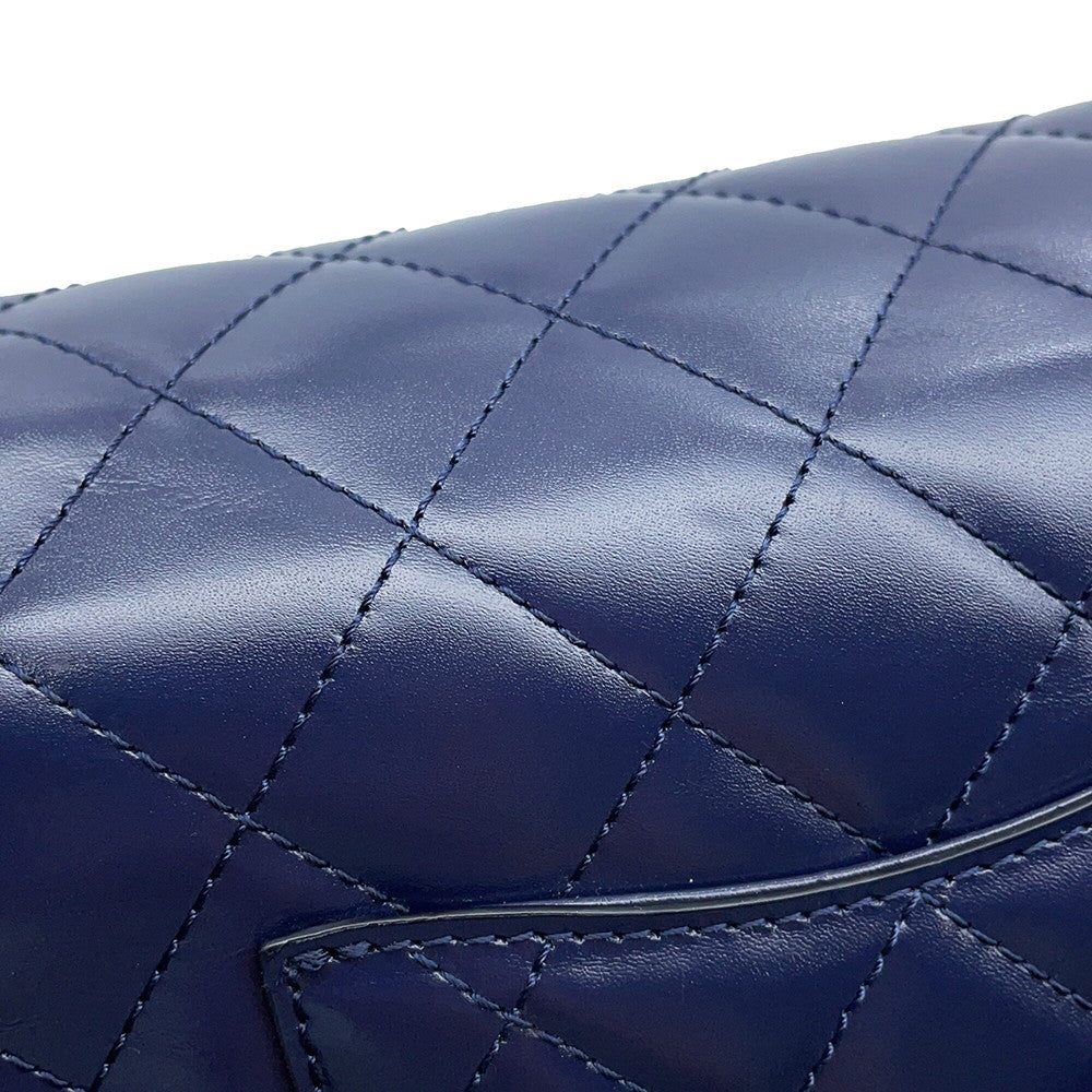 CHANEL Matelasse Full Flap Shoulder Bag BlueAS3402 Calf Leather