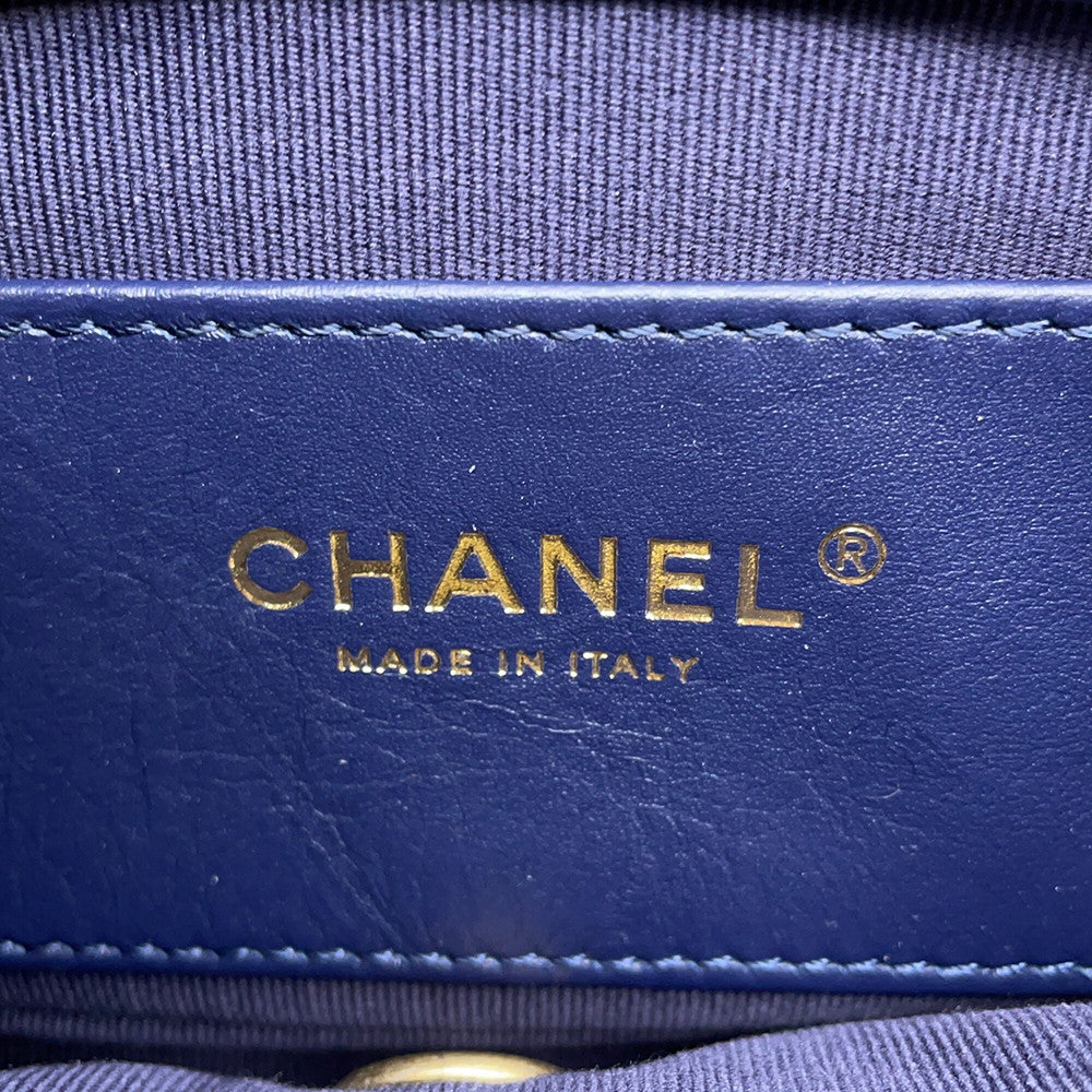 CHANEL Matelasse Full Flap Shoulder Bag BlueAS3402 Calf Leather