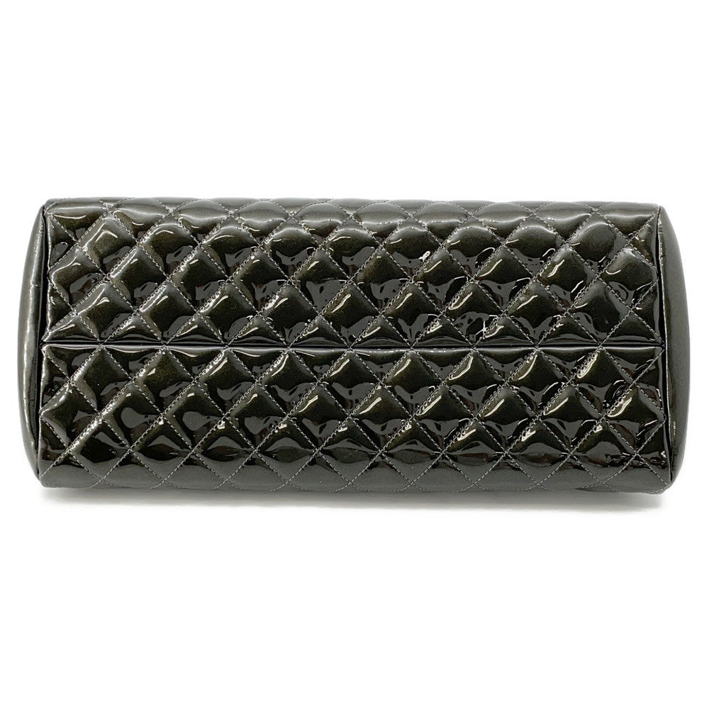 CHANEL Mademoiselle ChainBowling Bag Green Patent Leather