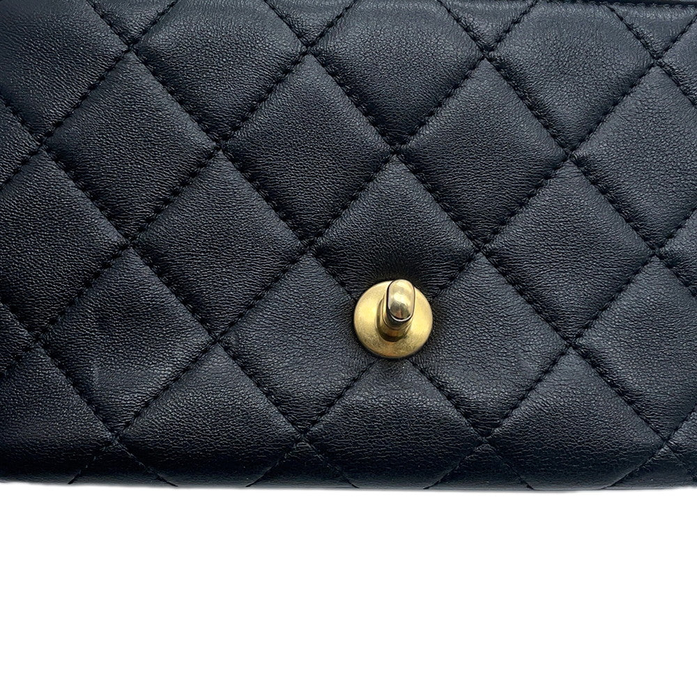 CHANEL Matelasse ChainShoulder Bag BlackAS3731 Lambskin