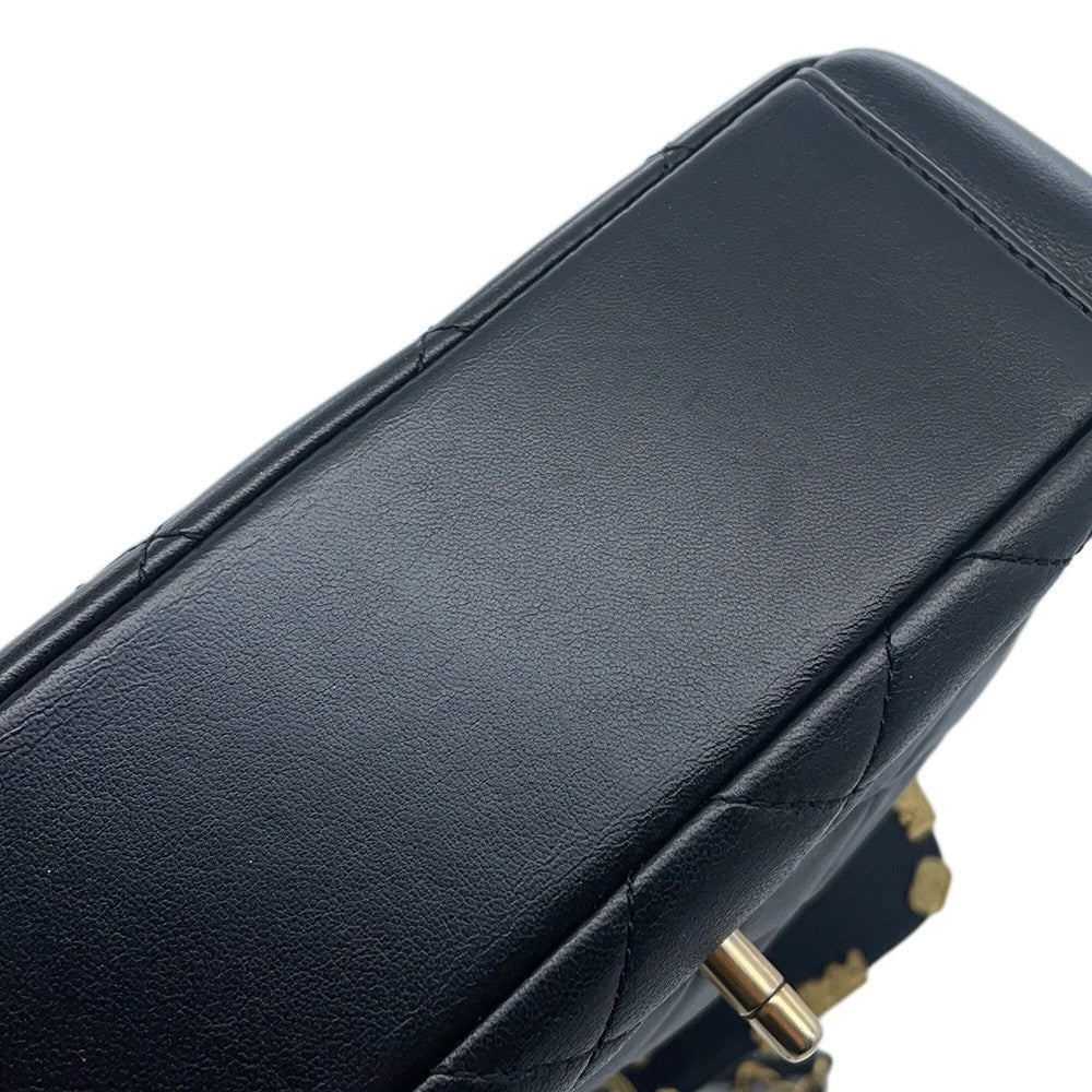 CHANEL Matelasse ChainShoulder Bag BlackAS3731 Lambskin