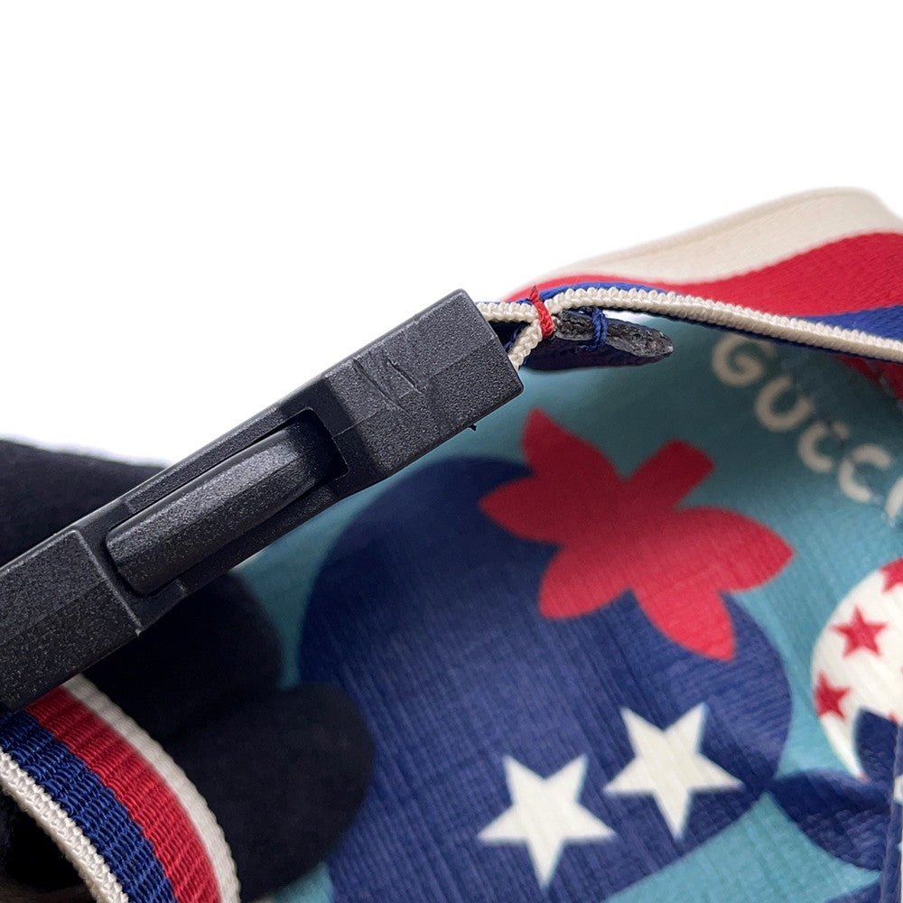 GUCCI Children's Belt Bag Strawberry Blue/Multicolor502095 PVC Leather