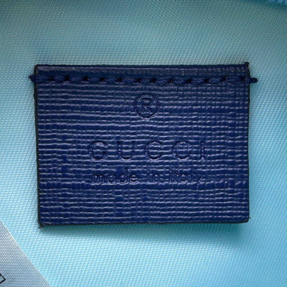 GUCCI Children's Belt Bag Strawberry Blue/Multicolor502095 PVC Leather