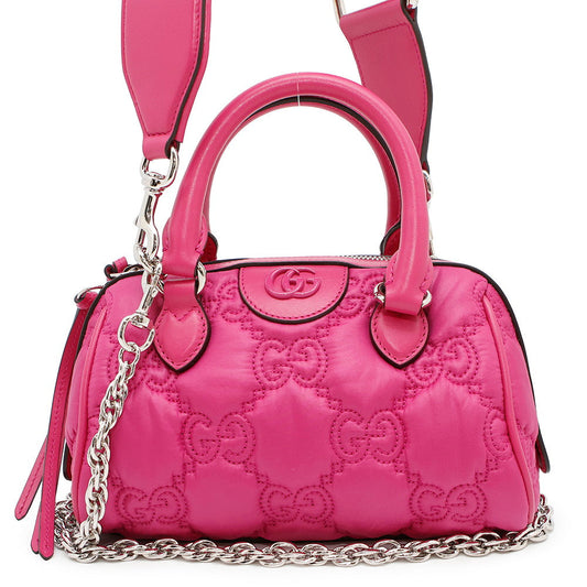 GUCCI GGMatelasse 2WAYHandbag Pink702251 Nylon Leather