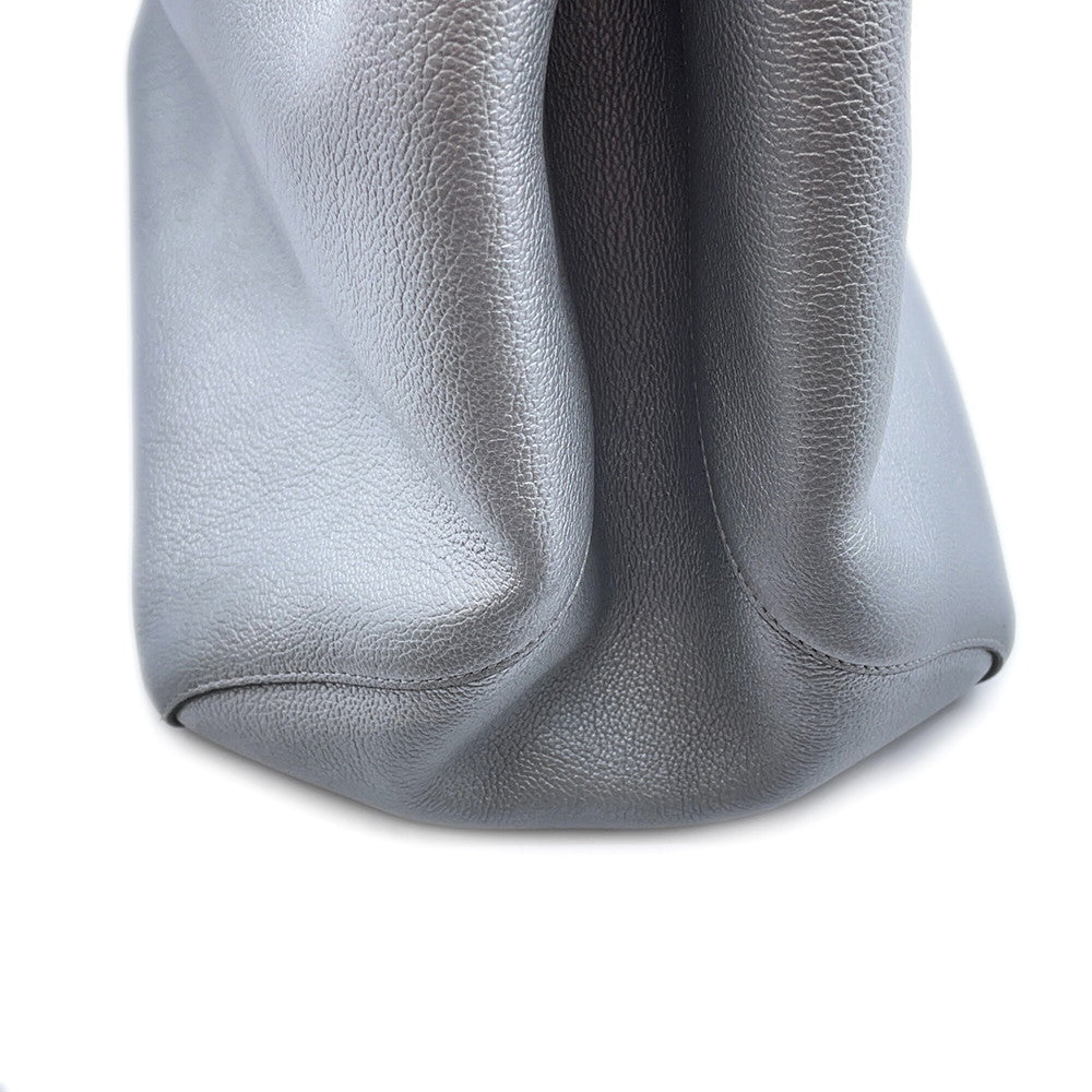 Dior Open Bar 2WAY Handbag Silver Leather