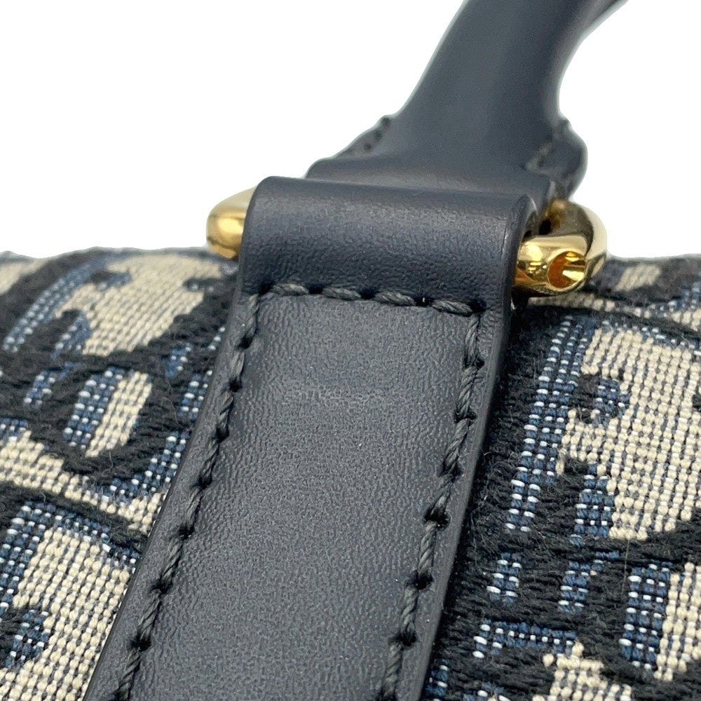 Dior Oblique Dior Groove 20 NavyM1364UTZQ Jacquard Calf Leather Size Small