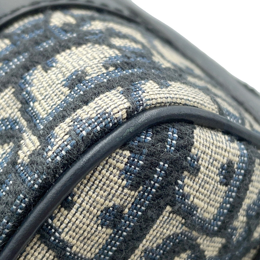 Dior Oblique Dior Groove 20 NavyM1364UTZQ Jacquard Calf Leather Size Small