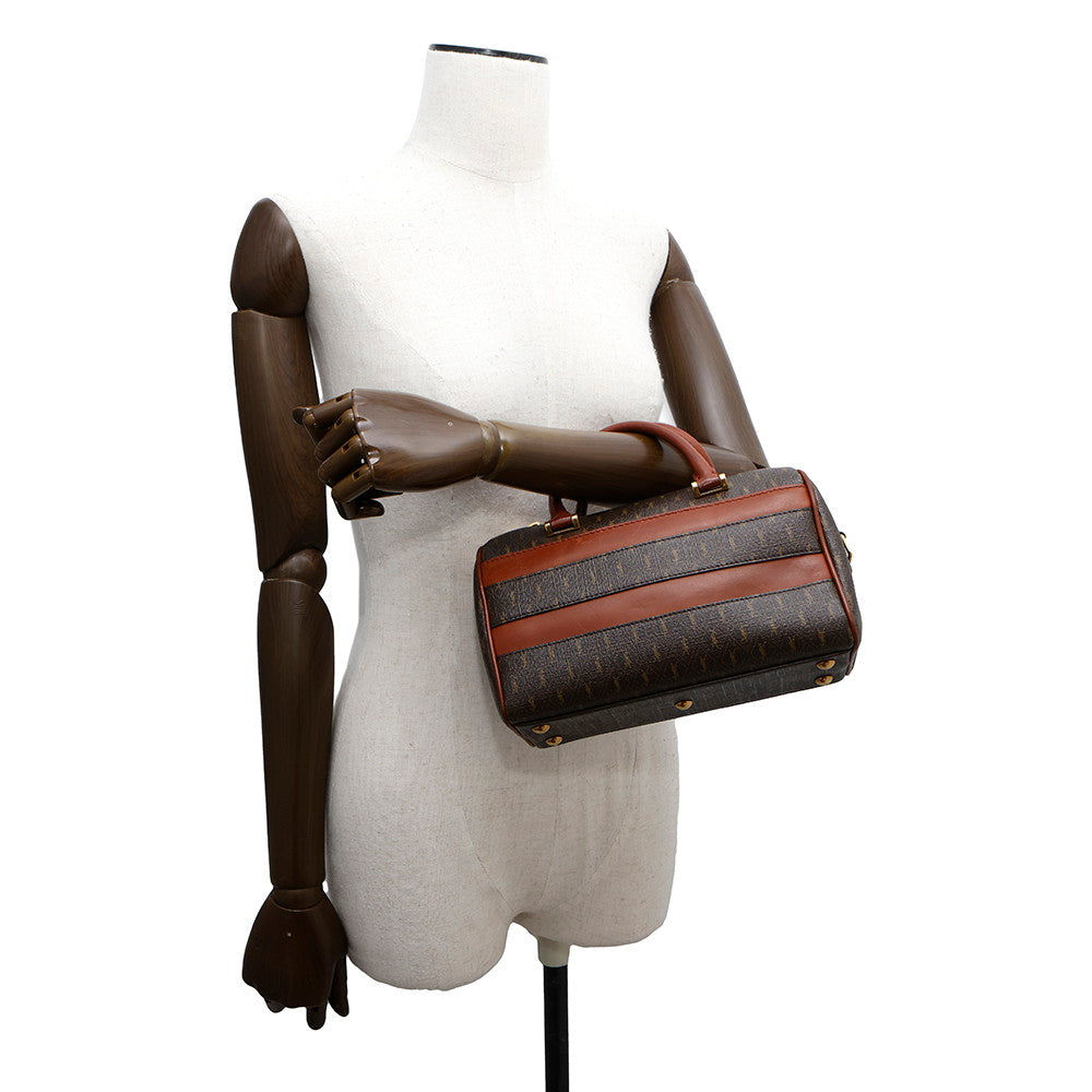 SAINT LAURENT PARIS Baby Duffle 2WAY Handbag Brown533481 PVC Leather