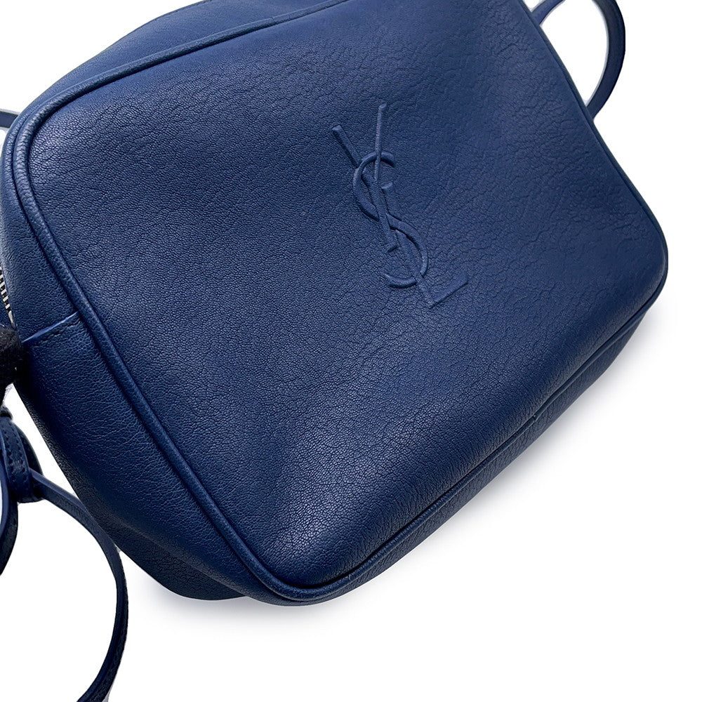 SAINT LAURENT PARIS Roux camera bag Blue520533 Leather