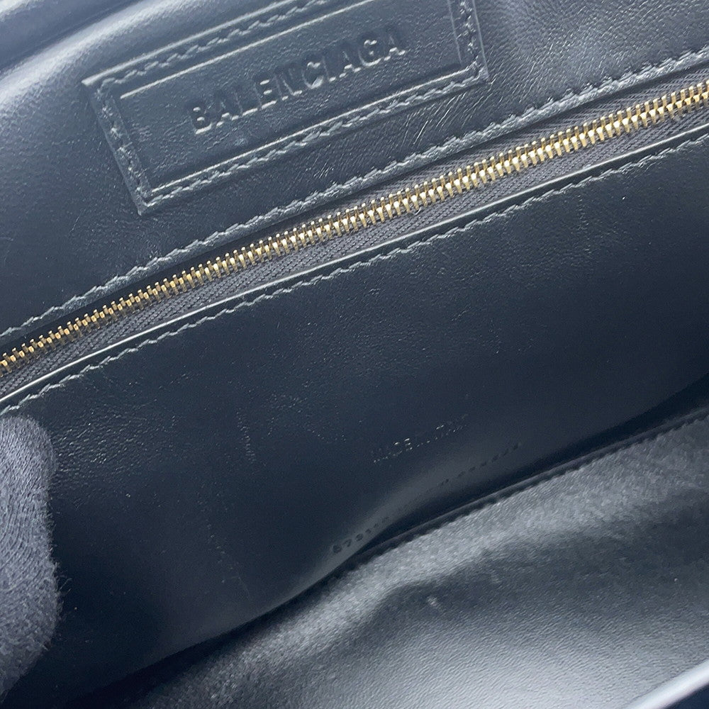 BALENCIAGA Frame bag Black673116 Embossed Leather
