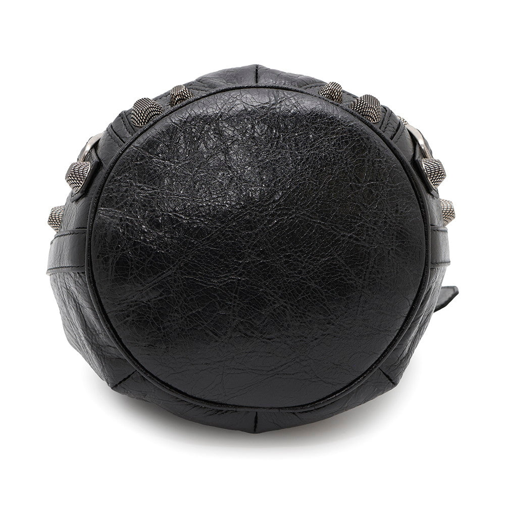 BALENCIAGA Le Cagole Small Bucket Bag Black702432 Leather
