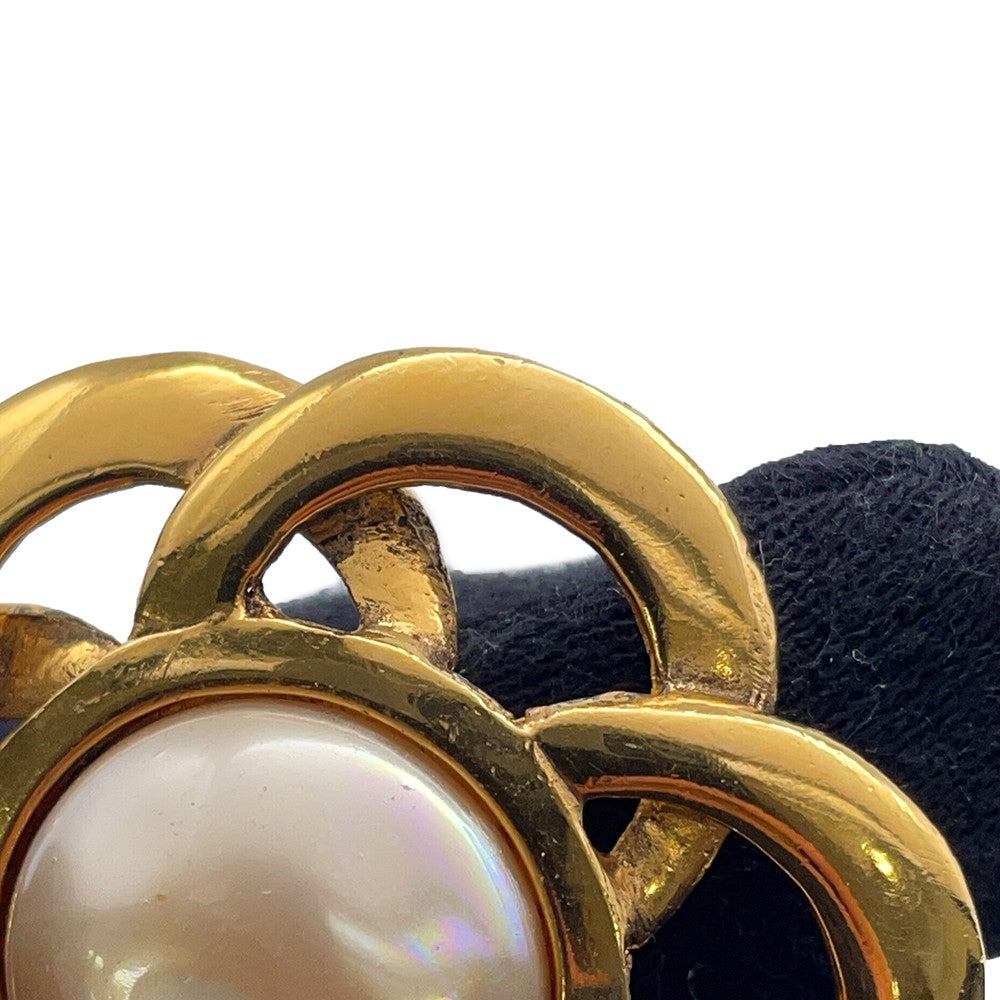 CHANEL Flower motif Earring Gold Gold Plated