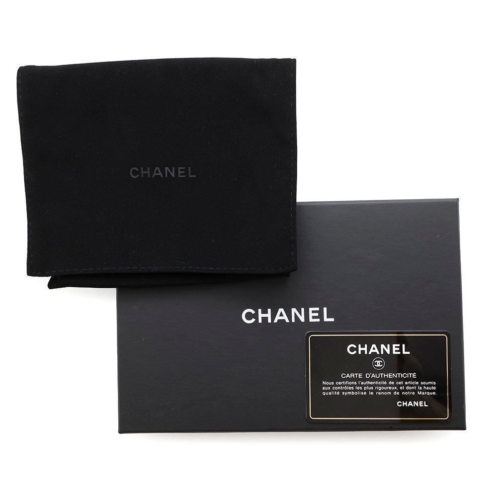CHANEL Matelasse Ball Chain Mini Pouch Black Lambskin