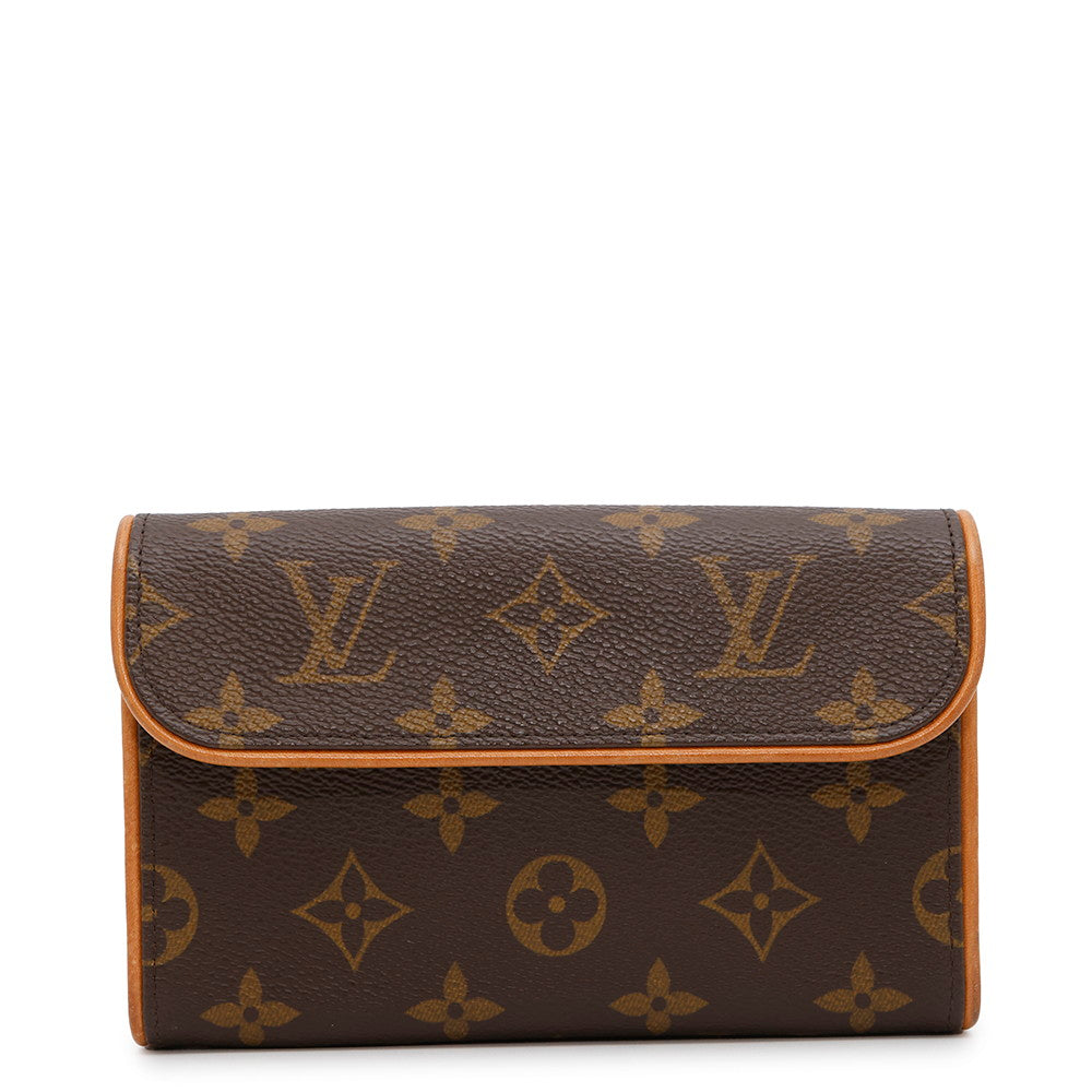 LOUIS VUITTON Pochette Florentine BrownM51855 Monogram Size XS