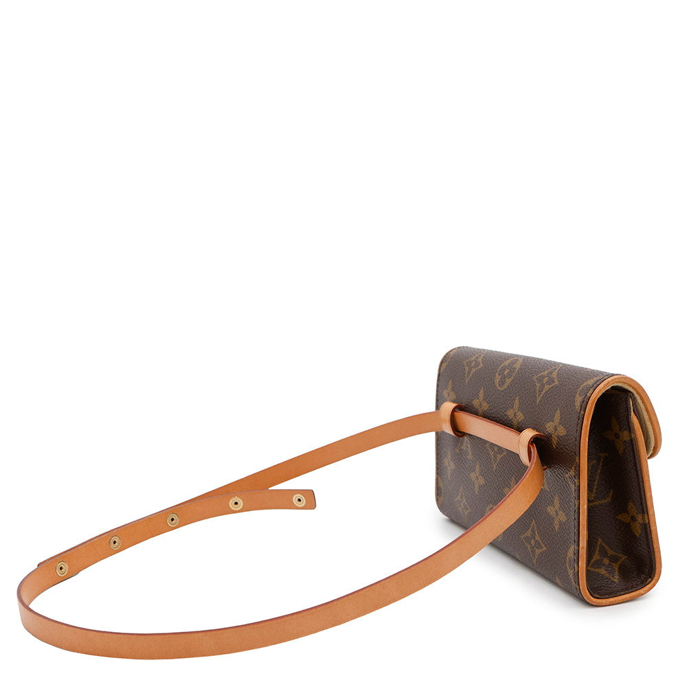 LOUIS VUITTON Pochette Florentine BrownM51855 Monogram Size XS