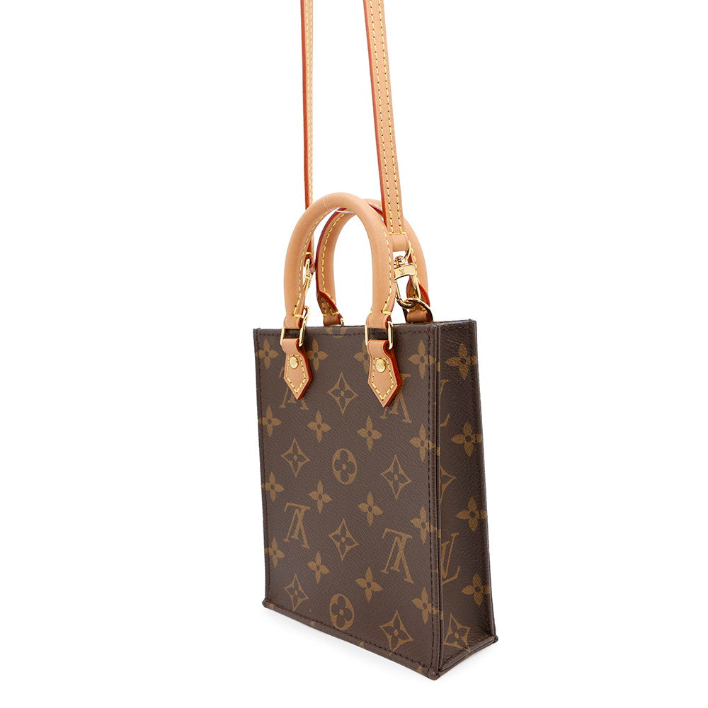 LOUIS VUITTON Petit Sac Plat BrownM69442 Monogram