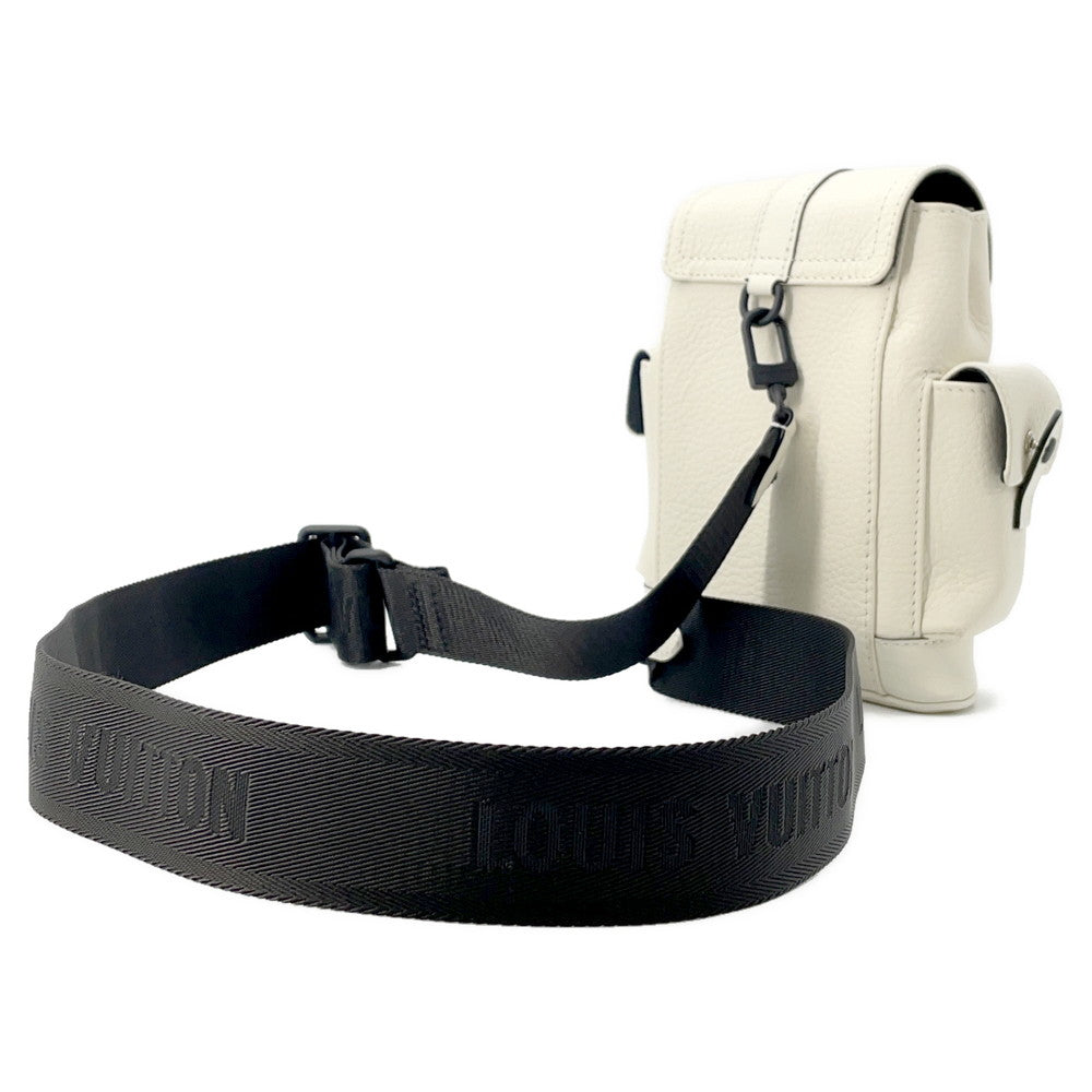 LOUIS VUITTON Christopher WhiteM58493 Taurillon Leather Size XS