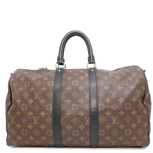 LOUIS VUITTON Keepall Bandouliere BrownM56711 Monogram Macassar Canvas Size 45