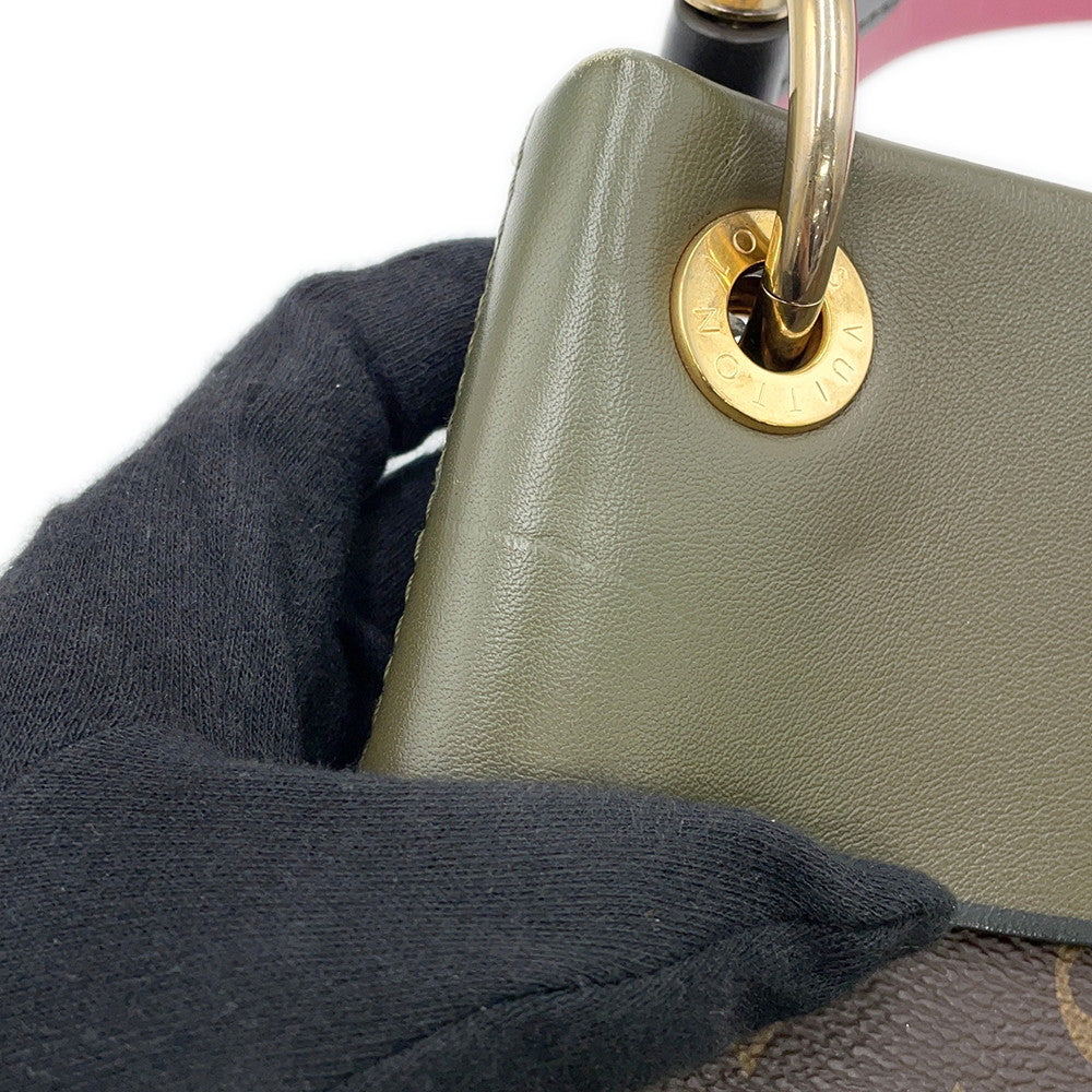 LOUIS VUITTON Tuileries Besace Khaki/PinkM43159 Monogram