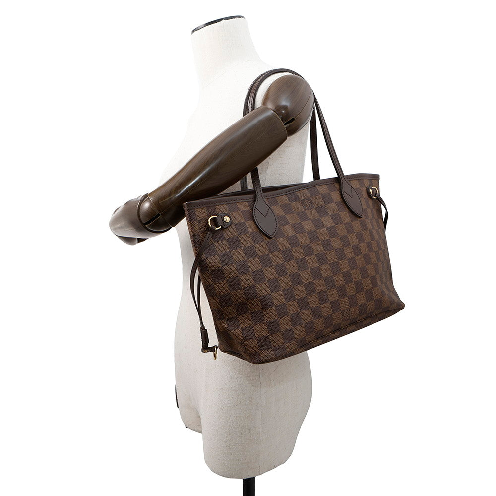 LOUIS VUITTON Neverfull RedN51109 Damier Ebene Canvas Size PM