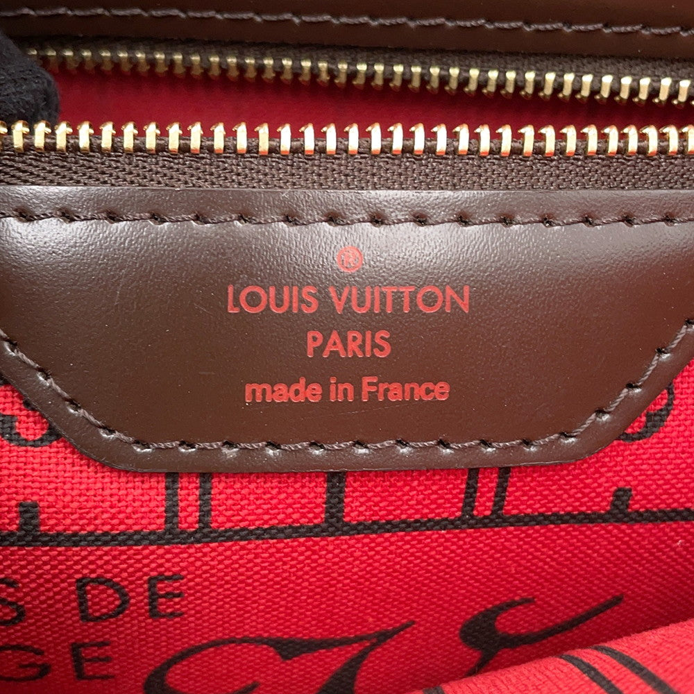 LOUIS VUITTON Neverfull RedN51109 Damier Ebene Canvas Size PM