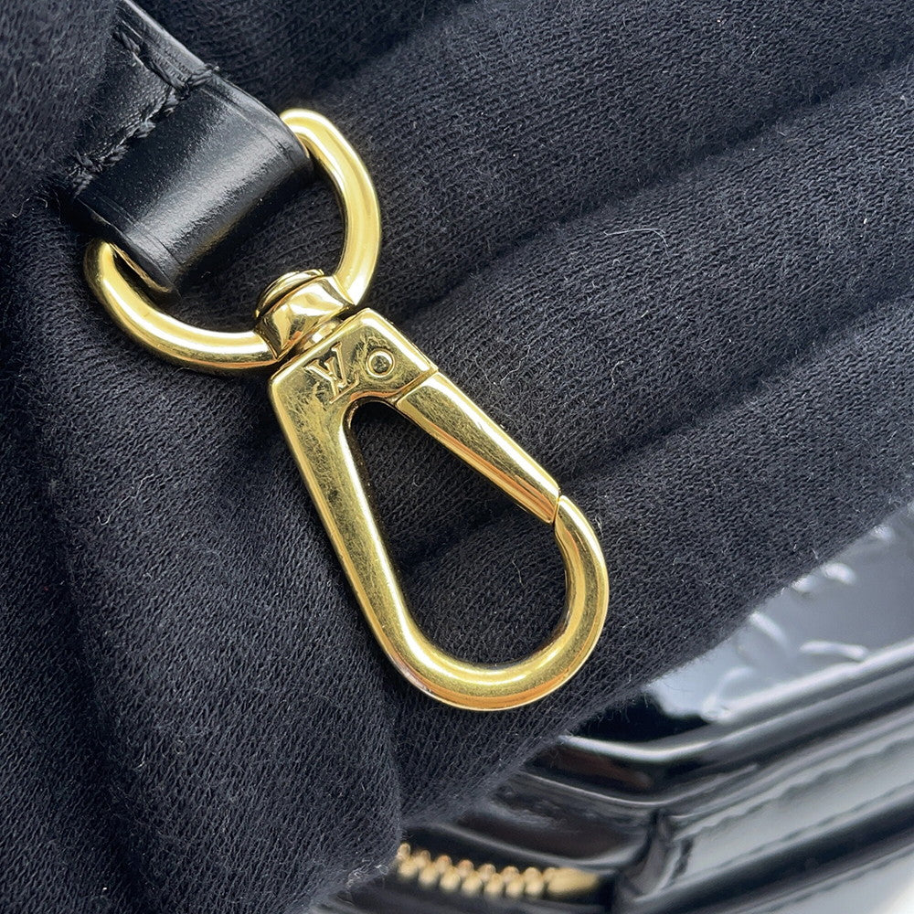 LOUIS VUITTON Cannes NoirM53997 Monogram Vernis Leather Size PM