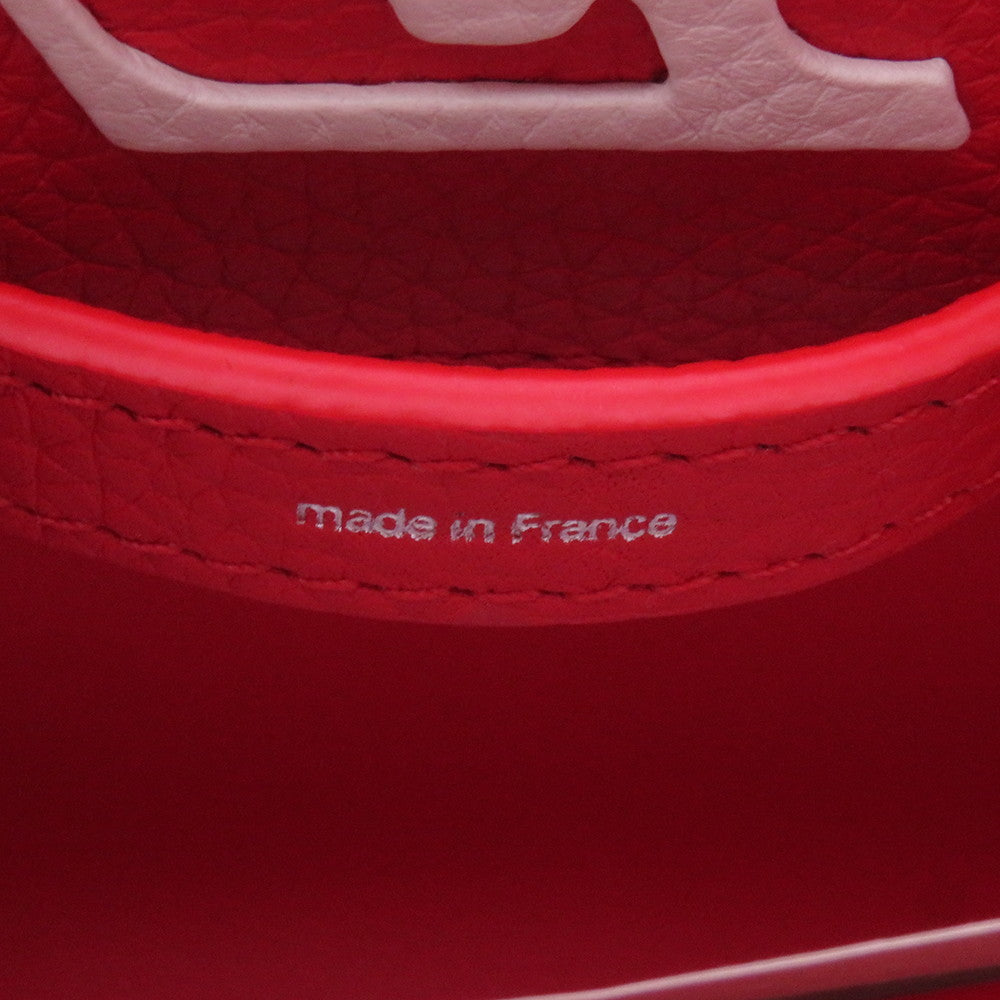 LOUIS VUITTON LV × YK Capucines RedM21692 Calf Leather Infinity Dot Size MINI