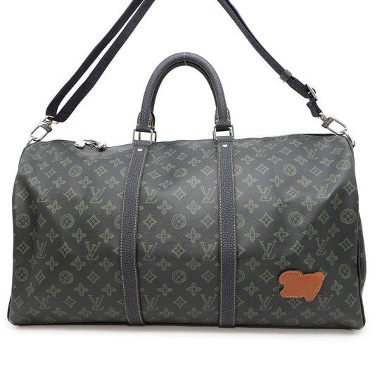 LOUIS VUITTON LV Fall Collection Keepall Bandouliere KhakiM46334 Monogram Size 50