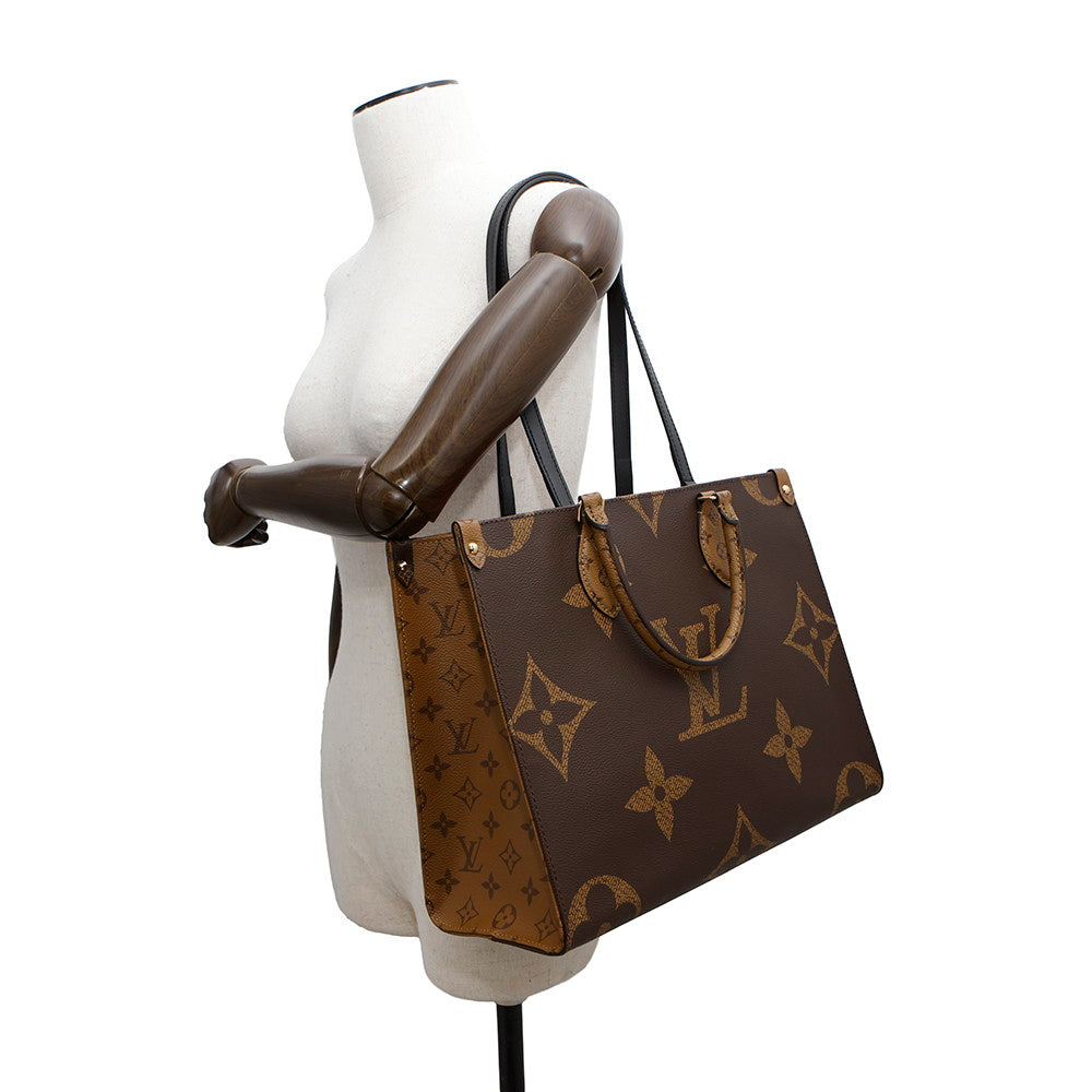 LOUIS VUITTON Onthego RedM45321 Monogram Monogram Reverse Canvas Monogram Giant Size MM