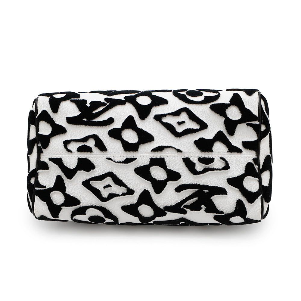 LOUIS VUITTON Speedy Bandouliere White/NoirM45563 Monogram Urs Fischer Size 25