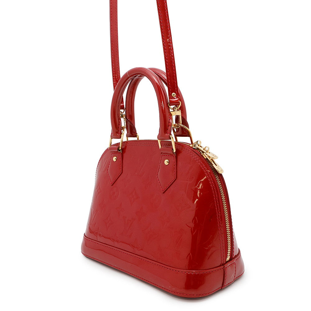 LOUIS VUITTON Alma Pomme D'amourM91606 Monogram Vernis Leather Size BB