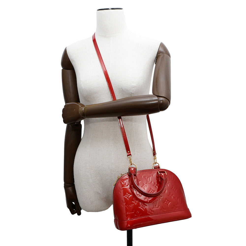 LOUIS VUITTON Alma Pomme D'amourM91606 Monogram Vernis Leather Size BB