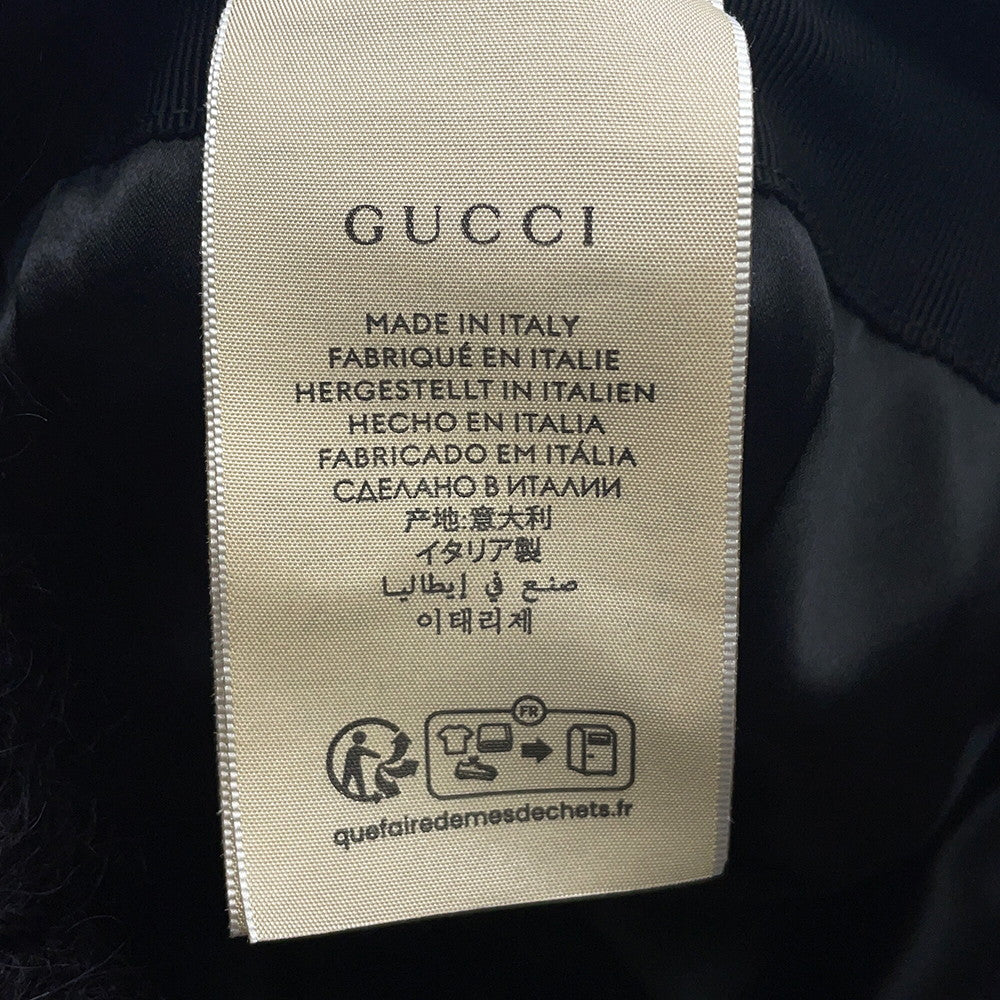 GUCCI Baseball cap Size M Black729349 Mohair 78% Wool 16% Nylon6%