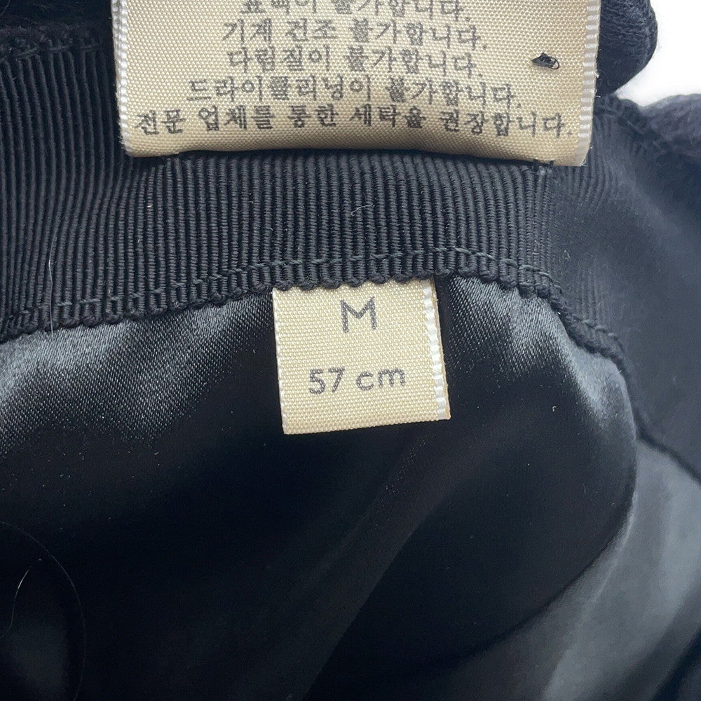 GUCCI Baseball cap Size M Black729349 Mohair 78% Wool 16% Nylon6%