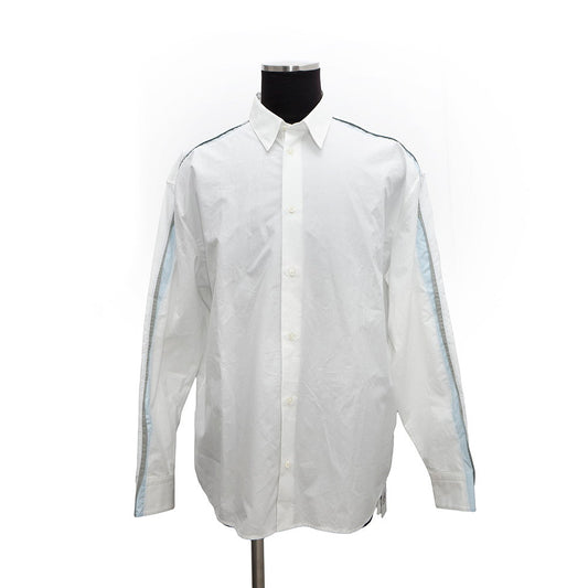 HERMES Boxy Fit Line Long Sleeve Shirt Size 40 White Cotton100%