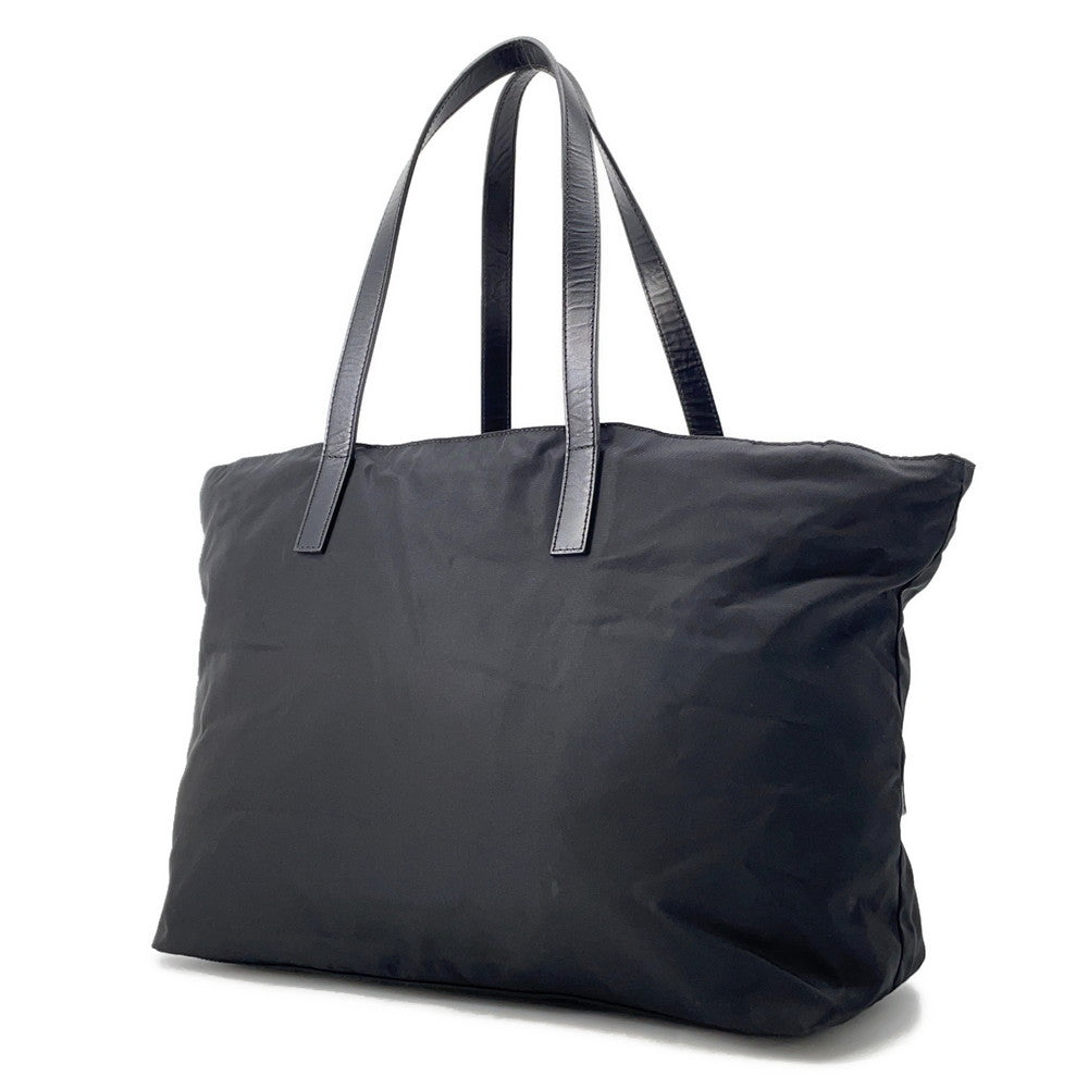PRADA Handbag Black Nylon Leather