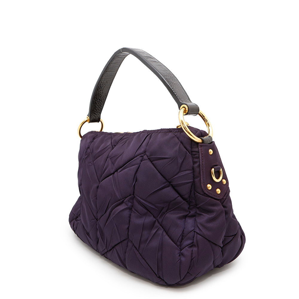 PRADA One Shoulder Bag PurpleBR3799 Nylon Leather
