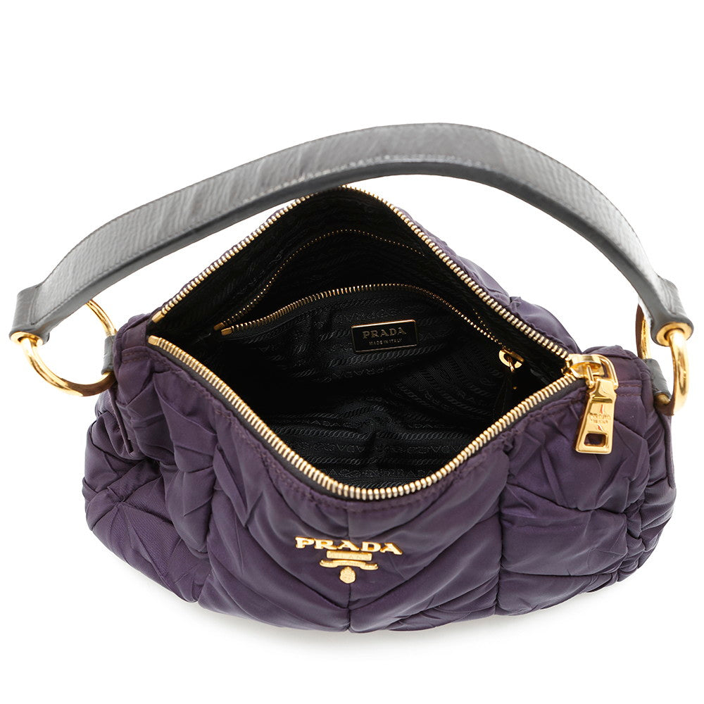 PRADA One Shoulder Bag PurpleBR3799 Nylon Leather