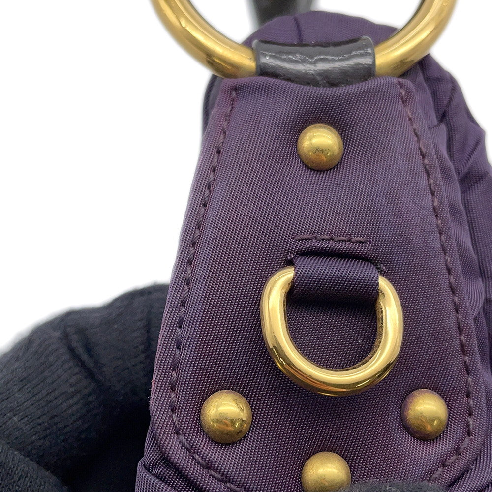 PRADA One Shoulder Bag PurpleBR3799 Nylon Leather