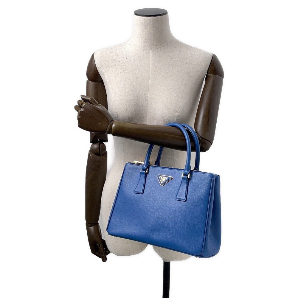PRADA Galleria 2WAYHandbag Blue1BA863 Leather