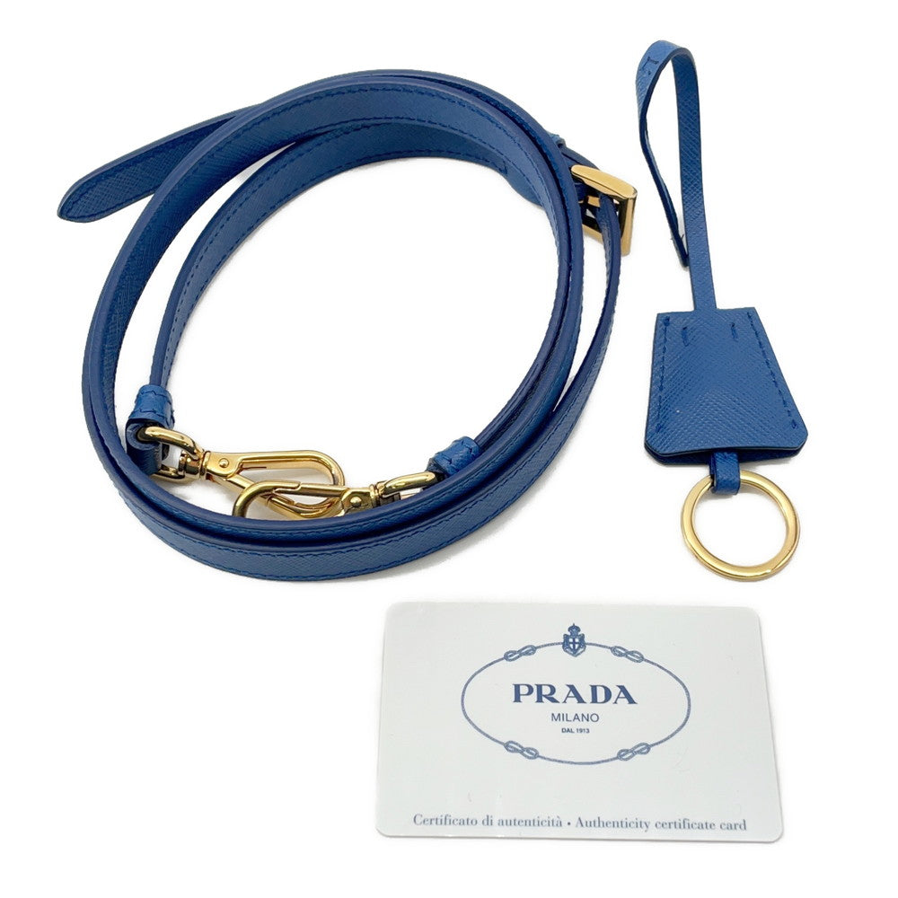 PRADA Galleria 2WAYHandbag Blue1BA863 Leather