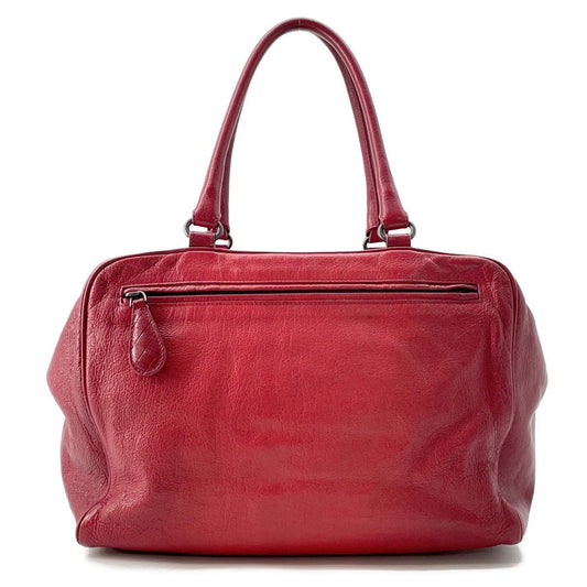 Bottega Veneta Brera Handbag Red Leather