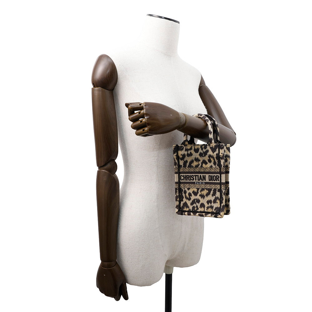 Dior Book Tote 2WAY Shoulder Bag Beige/BlackS5555CRHM Canvas Size Mini