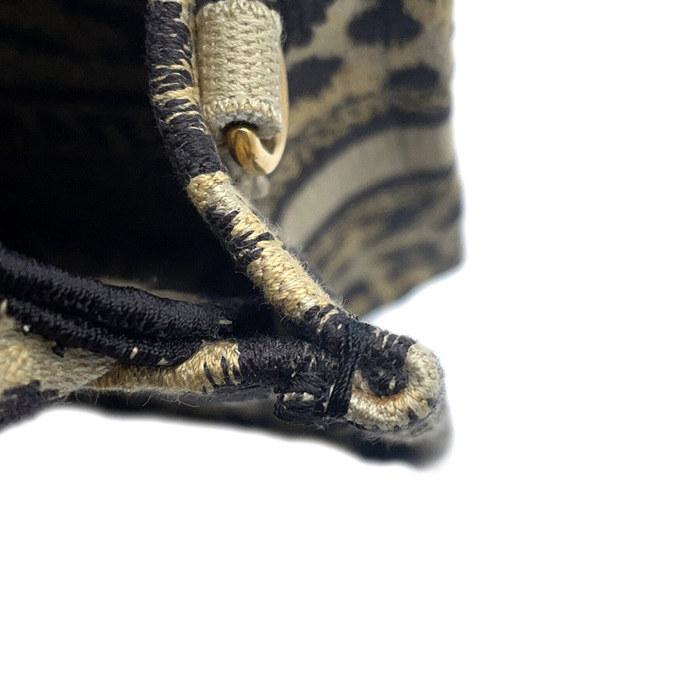 Dior Book Tote 2WAY Shoulder Bag Beige/BlackS5555CRHM Canvas Size Mini